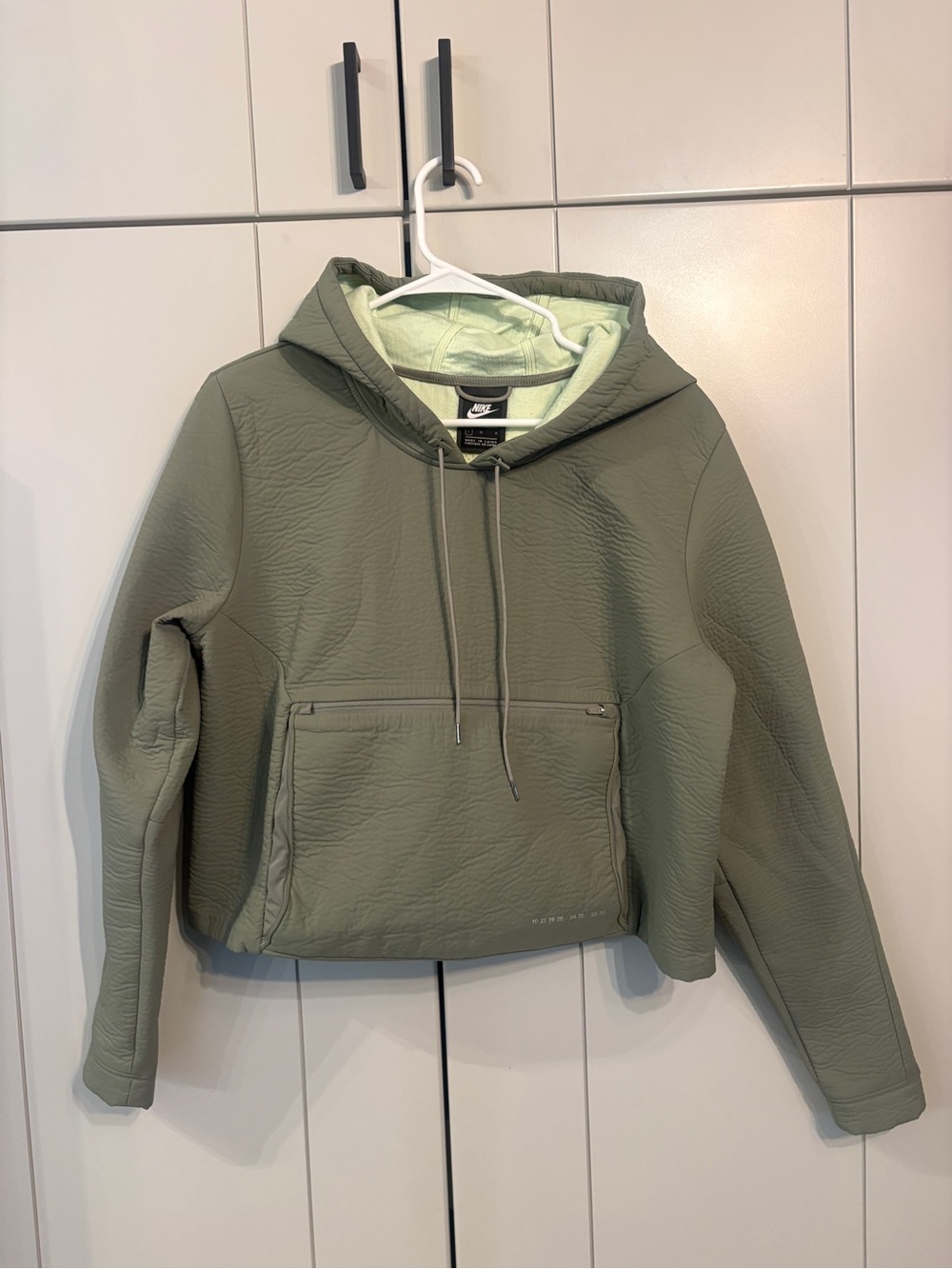 Nike Women’s Olive Green Hooded Teddy Jacket with Light Lining
